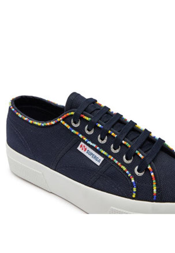 Superga Tenisówki Multicolor Beads 2740 S4131FW Granatowy. Kolor: niebieski. Materiał: materiał