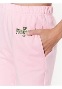 Chiara Ferragni Spodnie dresowe 74CBAT01 Różowy Regular Fit. Kolor: różowy. Materiał: bawełna, dresówka