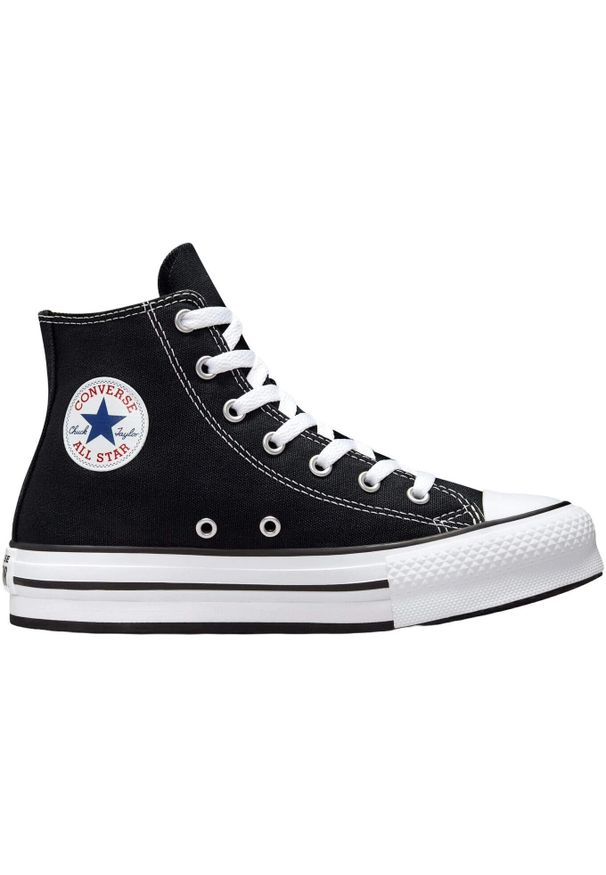 Adidasy Converse Chuck Taylor All Star EVA Lift Canvas, Dla obu płci. Kolor: czarny. Materiał: materiał. Obcas: na platformie. Model: Converse All Star. Sport: skateboard