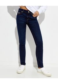 Versace Jeans Couture - VERSACE JEANS COUTURE - Niebieskie jeansy Skinny. Kolor: niebieski