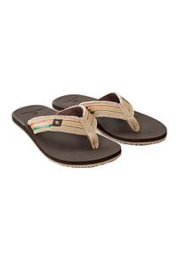 Japonki plażowe męskie Rip Curl Reactor Open Toe 1153. Okazja: na plażę. Nosek buta: otwarty. Kolor: brązowy #1