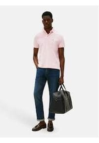 TOMMY HILFIGER - Tommy Hilfiger Polo 1985 MW0MW17770 Różowy Regular Fit. Typ kołnierza: polo. Kolor: różowy. Materiał: bawełna #3