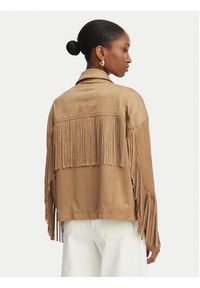 Guess Kurtka z imitacji skóry W6GL45 W2466 Brązowy jasny Regular Fit. Kolor: brązowy. Materiał: syntetyk #6