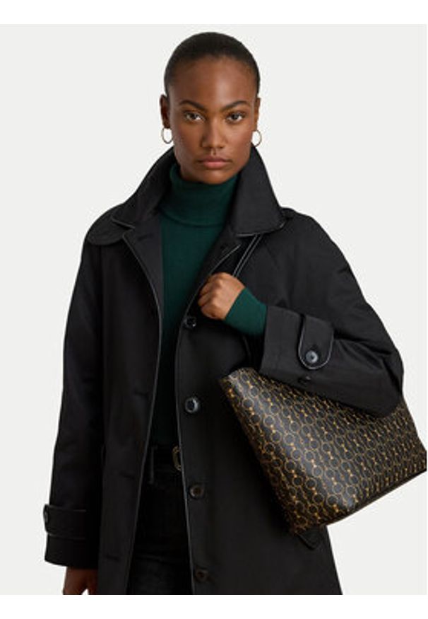 Lauren Ralph Lauren - LAUREN RALPH LAUREN Torebka 431795329073 Czarny. Kolor: czarny. Materiał: skórzane