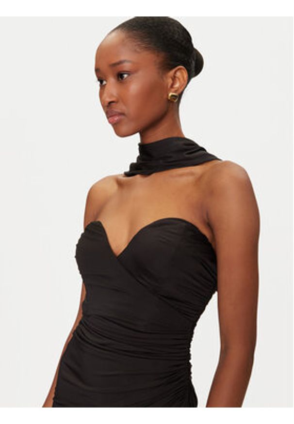 Marciano Guess Sukienka koktajlowa 5GGK38 6259A Czarny Regular Fit. Kolor: czarny. Materiał: syntetyk. Styl: wizytowy