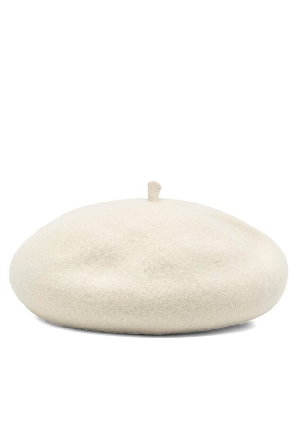 Jenny Fairy Beret 4W3-007-AW23 Beżowy. Kolor: beżowy. Materiał: wełna