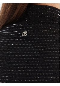 Hugo - HUGO Bluzka Drisila 50547367 Czarny Regular Fit. Kolor: czarny. Materiał: syntetyk
