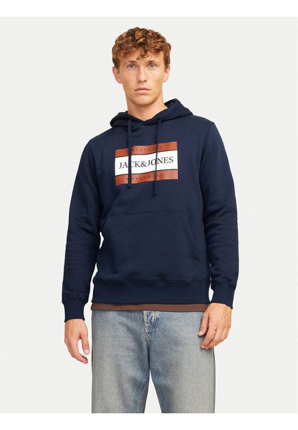 Jack & Jones Bluza 12262513 Granatowy Regular Fit. Kolor: niebieski. Materiał: syntetyk, bawełna