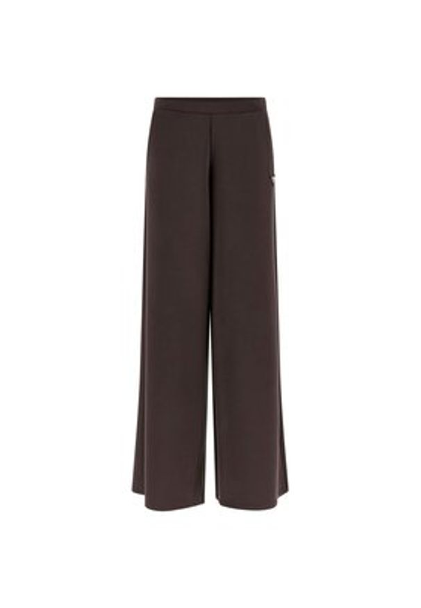 Guess Spodnie dresowe V4YB07 KCAY2 Brązowy Relaxed Fit. Kolor: brązowy. Materiał: dresówka