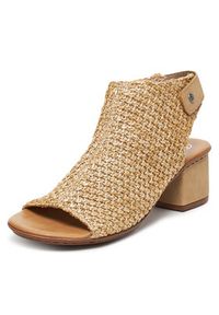 Rieker Sandały 64670-60 Beżowy. Kolor: beżowy. Materiał: materiał #7