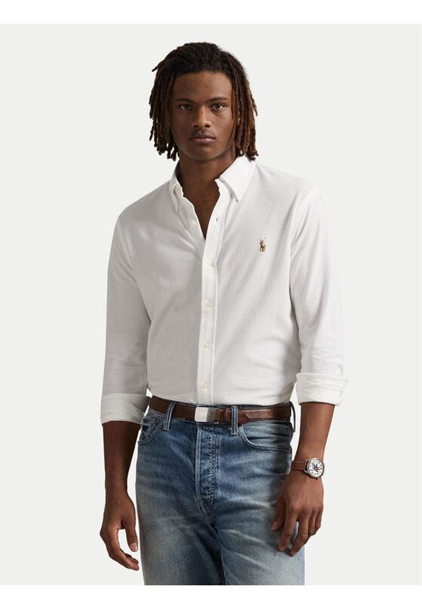 Polo Ralph Lauren Koszula 710979488003 Biały Regular Fit. Typ kołnierza: polo. Kolor: biały. Materiał: bawełna