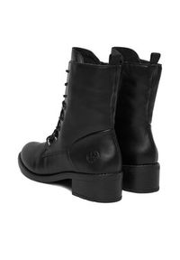 Rieker Trzewiki 75430-00 Czarny. Kolor: czarny. Materiał: materiał #3