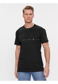 Calvin Klein Jeans T-Shirt Logo Repeat J30J324668 Czarny Regular Fit. Kolor: czarny. Materiał: bawełna #1