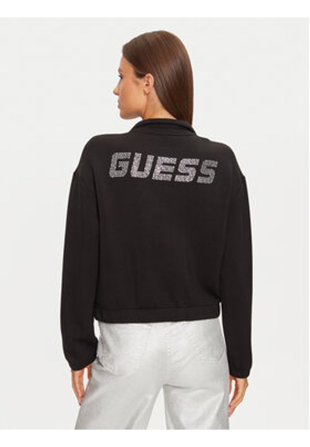 Guess Bluza V4BQ14 K7UW2 Czarny Regular Fit. Kolor: czarny. Materiał: wiskoza