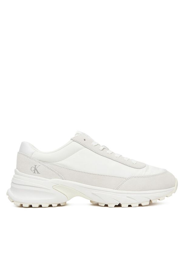 Calvin Klein Jeans Sneakersy Hike Runner Casual Ny-Su YM0YM01292 Biały. Okazja: na co dzień. Kolor: biały. Materiał: skóra
