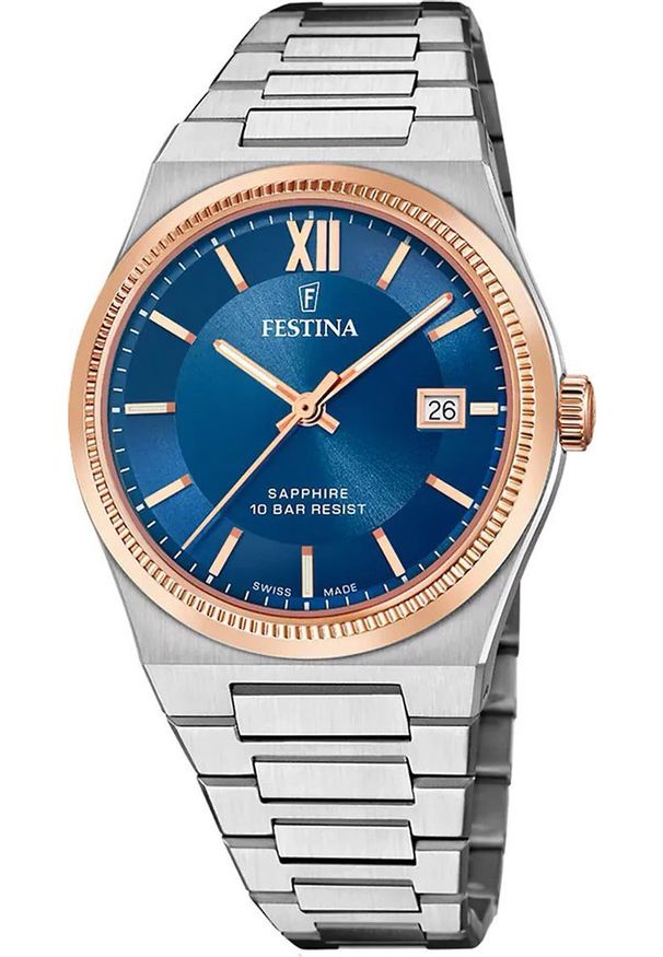 Zegarek Festina Zegarek męski Festina F20036-2 srebrny. Kolor: srebrny