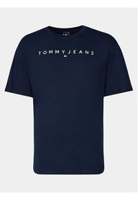 Tommy Jeans T-Shirt Linear Logo DM0DM17993 Granatowy Regular Fit. Kolor: niebieski. Materiał: bawełna #2