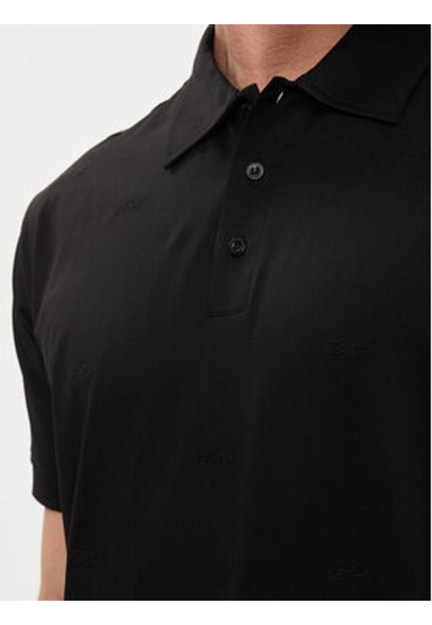 Karl Lagerfeld - KARL LAGERFELD Polo 745007 542201 Czarny Regular Fit. Typ kołnierza: polo. Kolor: czarny. Materiał: bawełna