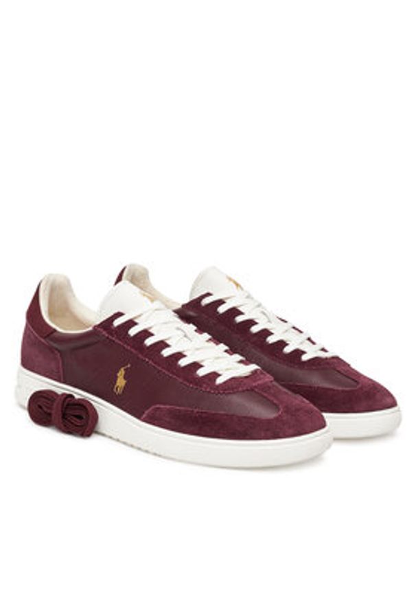 Polo Ralph Lauren Sneakersy 809973701004 Bordowy. Kolor: czerwony. Materiał: skóra
