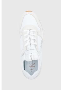 Calvin Klein Jeans buty kolor biały. Nosek buta: okrągły. Zapięcie: sznurówki. Kolor: biały. Materiał: poliester, guma #3