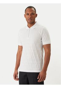 Karl Lagerfeld - KARL LAGERFELD Polo 745008 562203 Biały Regular Fit. Typ kołnierza: polo. Kolor: biały. Materiał: bawełna #1