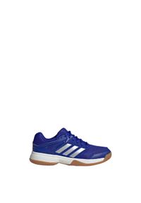 Adidas - Buty piłkarskie Speedcourt IN Kids. Kolor: wielokolorowy, szary, niebieski, brązowy. Materiał: materiał. Sport: piłka nożna