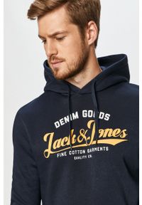 Jack & Jones - Bluza. Okazja: na co dzień. Typ kołnierza: kaptur. Kolor: niebieski. Wzór: nadruk. Styl: casual #1