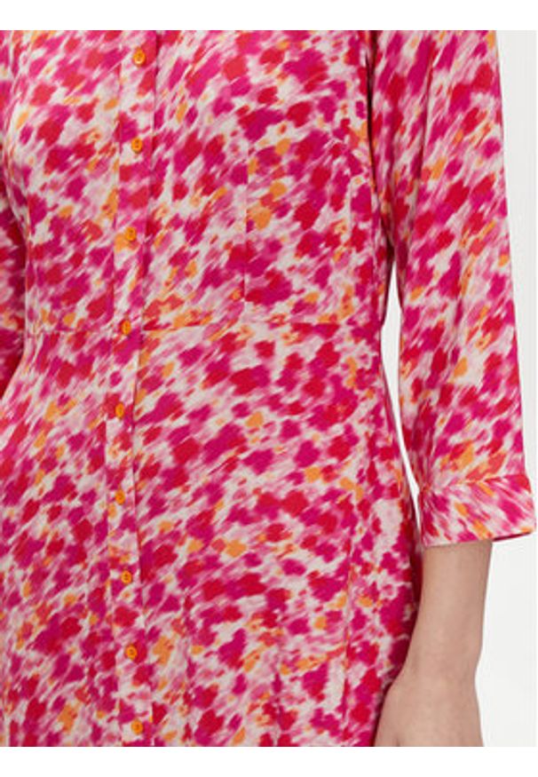 YAS Sukienka koszulowa Savanna 26022663 Różowy Loose Fit. Kolor: różowy. Materiał: wiskoza. Typ sukienki: koszulowe