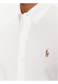 Polo Ralph Lauren Koszula 710932545002 Biały Custom Fit. Typ kołnierza: polo. Kolor: biały. Materiał: bawełna #6