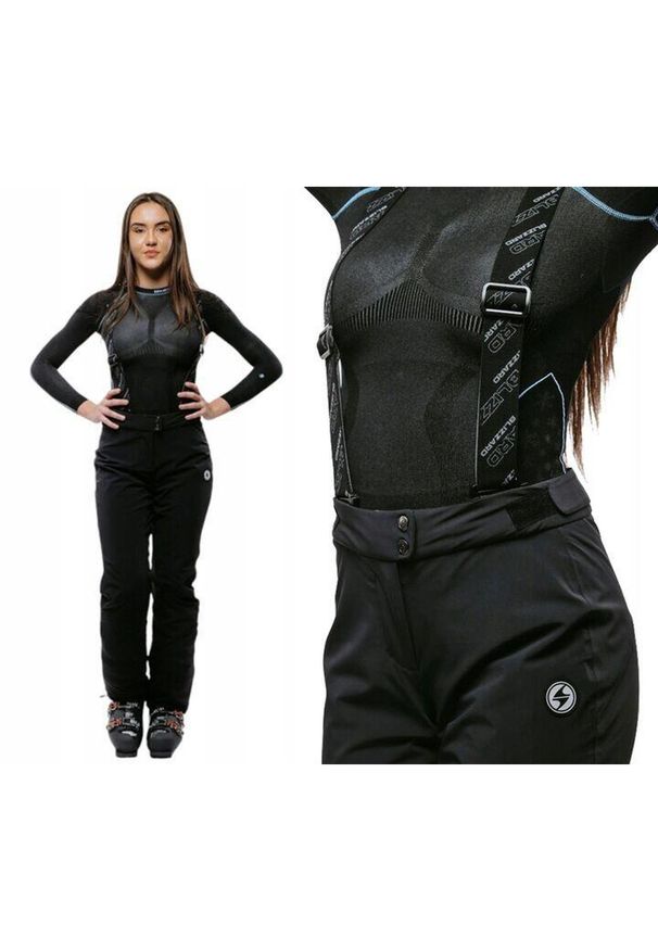 BLIZZARD - Damskie spodnie narciarskie Blizzard W2W Sappada 10.000 h2o. Kolor: czarny. Sezon: zima. Sport: narciarstwo