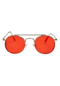 Urban Classics - Okulary Przeciwsłoneczne Unisex Dla Dorosłych Okrąg Chios. Kolor: żółty, wielokolorowy, czerwony