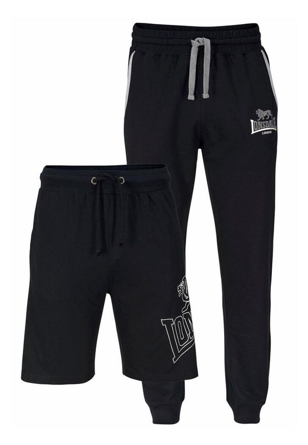 Spodnie do biegania Lonsdale Giffordland. Okazja: na co dzień. Kolor: czarny. Materiał: dresówka. Styl: casual, sportowy