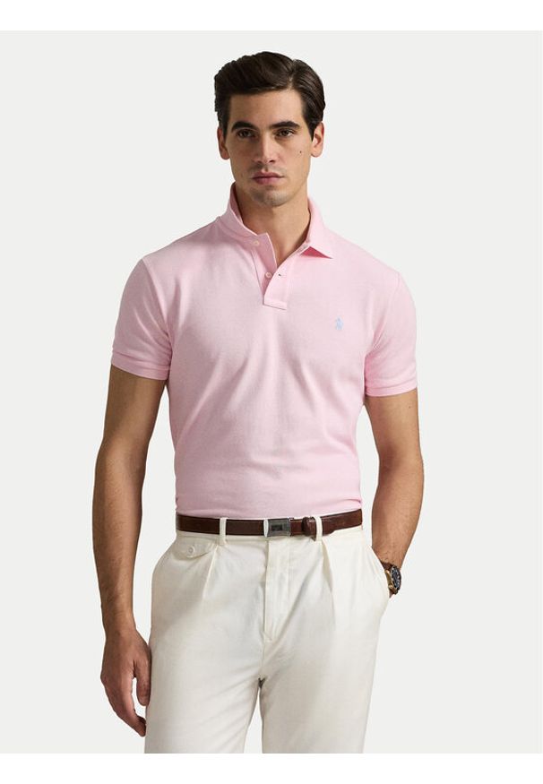 Polo Ralph Lauren Polo 710536856453 Różowy Slim Fit. Typ kołnierza: polo. Kolor: różowy. Materiał: bawełna