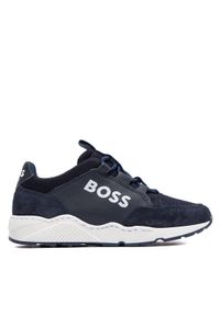 BOSS - Boss Sneakersy J50856 M Granatowy. Kolor: niebieski