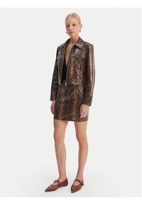 only - ONLY Spódnica z imitacji skóry Paris 15365493 Brązowy Slim Fit. Kolor: brązowy. Materiał: skóra #3