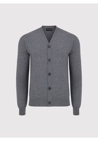 Pako Lorente - PAKO LORENTE - Męski kardigan w szarym kolorze. Okazja: na co dzień. Kolor: szary. Materiał: poliamid, bawełna, wełna. Sezon: jesień. Styl: casual #6