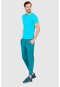 La Martina - LA MARTINA Niebieska męska koszulka polo, Rozmiar XL. Typ kołnierza: polo. Kolor: niebieski #4