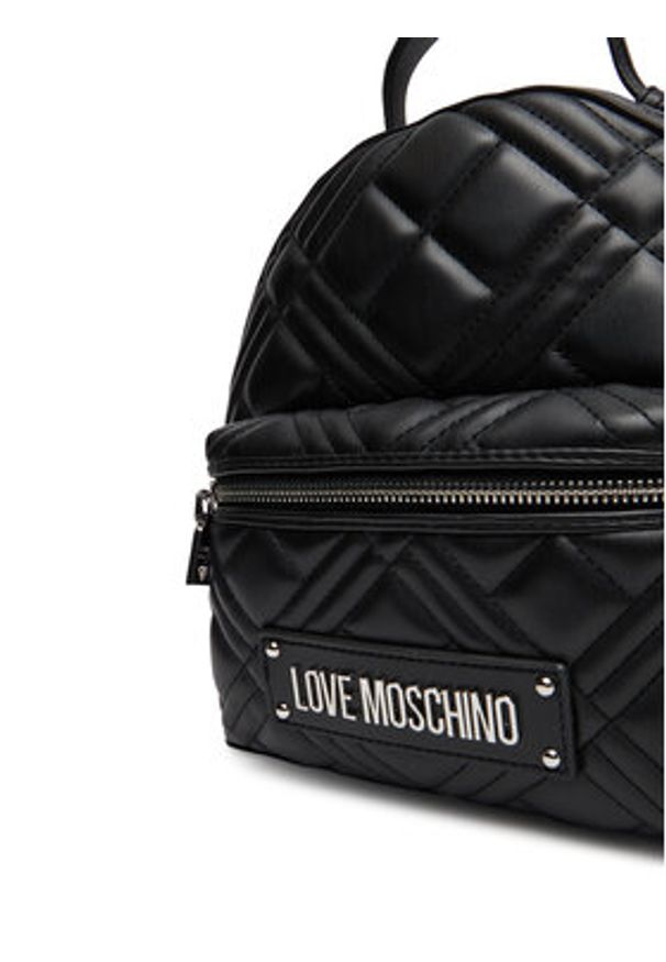 Love Moschino - LOVE MOSCHINO Plecak JC4148PP0MLA000B Czarny. Kolor: czarny. Materiał: skóra