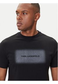 Karl Lagerfeld - KARL LAGERFELD T-Shirt 755072 554255 Czarny Regular Fit. Typ kołnierza: dekolt w karo. Kolor: czarny. Materiał: bawełna #5