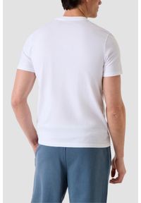 Guess - GUESS Biały bawełniany t-shirt męski na krótki rękaw z wyszywanym logo 4G Tiberio, Rozmiar XXL. Okazja: na co dzień. Kolor: biały. Materiał: bawełna. Długość rękawa: krótki rękaw. Długość: krótkie. Styl: casual, sportowy #3