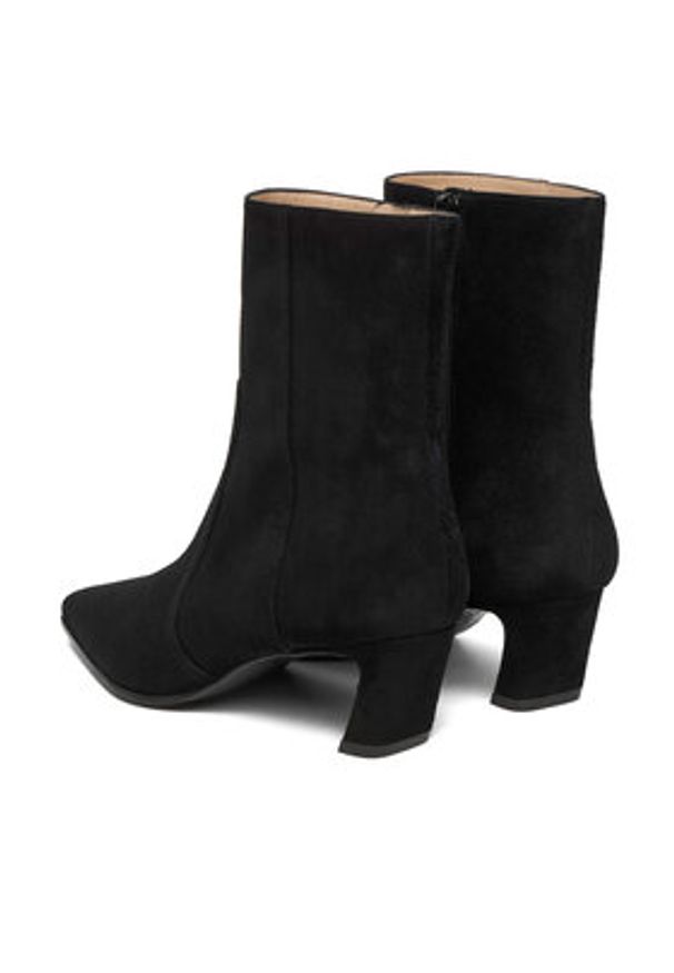 Stuart Weitzman Botki Stassi SM498 Czarny. Kolor: czarny. Materiał: skóra, zamsz