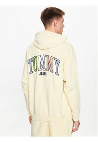 Tommy Jeans Bluza Collegie DM0DM16371 Żółty Relaxed Fit. Kolor: żółty. Materiał: bawełna #5