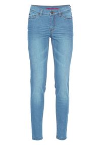 Dżinsy Super SKINNY, krótsze nogawki bonprix niebieski bleached. Kolor: niebieski. Długość: krótkie #1