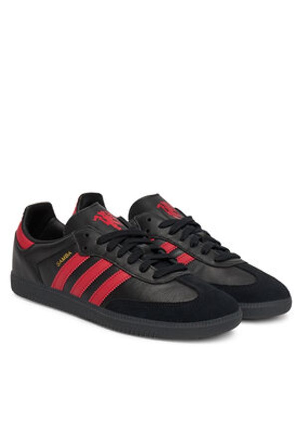 Adidas - adidas Sneakersy Samba Manchester United JQ4036 Czarny. Kolor: czarny. Materiał: skóra