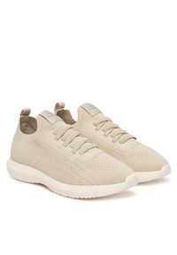 TOMMY HILFIGER - Tommy Hilfiger Sneakersy Th Knit Extralight Runner FW0FW09112 Beżowy. Kolor: beżowy. Materiał: materiał #3