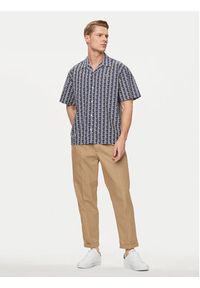 Lacoste Koszula CH8792 Brązowy Regular Fit. Kolor: niebieski. Materiał: bawełna #5