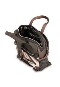 Brązowy Stylowy Damski Plecak Anekke Edycja Limitowana. Kolor: brązowy. Materiał: materiał. Wzór: haft, aplikacja, napisy. Styl: elegancki #3