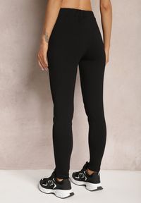 Renee - Czarne Bawełniane Spodnie Dresowe Steroka. Kolor: czarny. Materiał: bawełna, dresówka #4