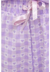 Brave Soul komplet piżamowy kolor fioletowy bawełniana. Kolor: fioletowy. Materiał: bawełna. Długość: krótkie