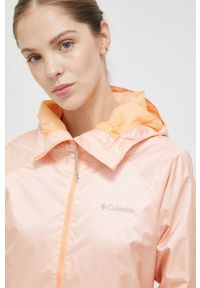columbia - Columbia kurtka przeciwdeszczowa Ulica Jacket damska kolor pomarańczowy przejściowa 1718001-031. Kolor: pomarańczowy. Styl: street #7